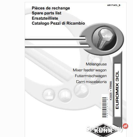 KUHN EUROMIX 3CL paszowóz katalog części Książki i Podręczniki Kielce