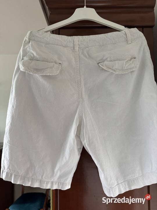 Spodenki męskie Zara 3232 eur 42sM białe len z Częstochowa
