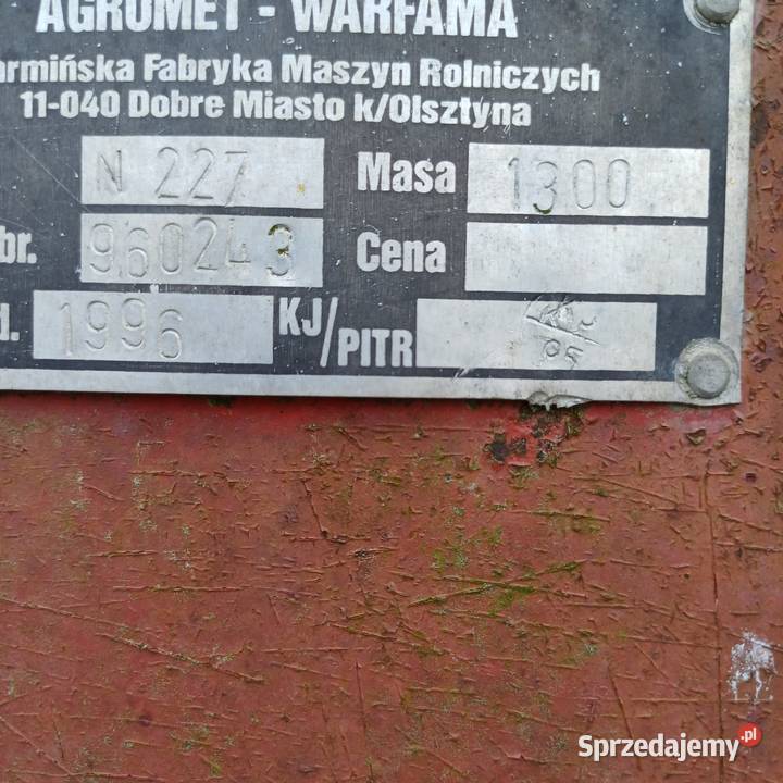Rozrzutnik obornika warfama 1996 Górzno