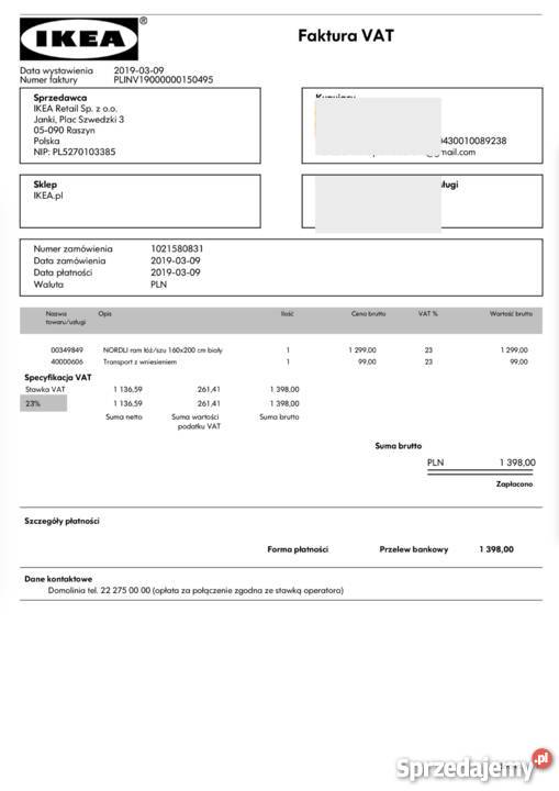 Łóżko IKEA NORDLI 160x200 nowe Warszawa