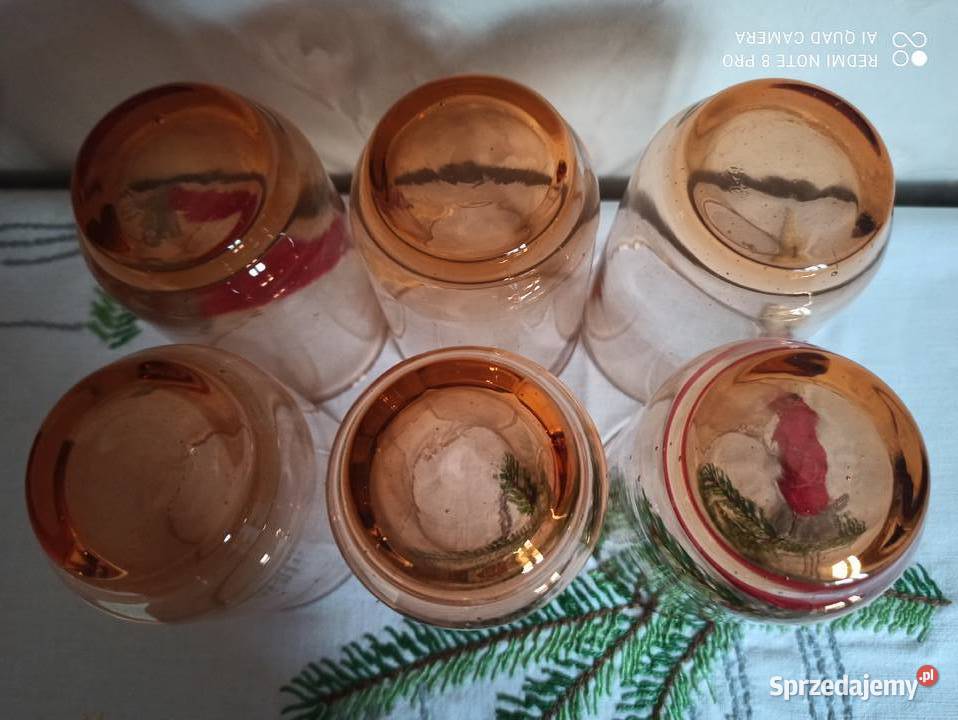 Szklanki szkło łososiowe Białystok