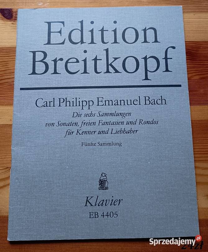CP E Bach Klavier EB 4405 1981 nuty muzyka Łódź