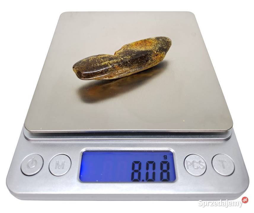 Broszka z bursztynu bursztyn bryłka 1492 Warszawa