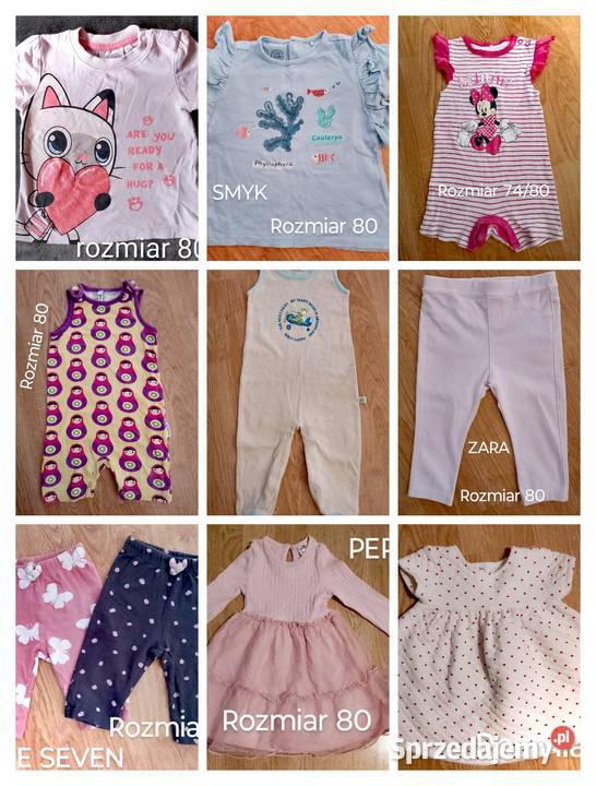 Mega paka ubranek dziewczęcych rozmiar 80