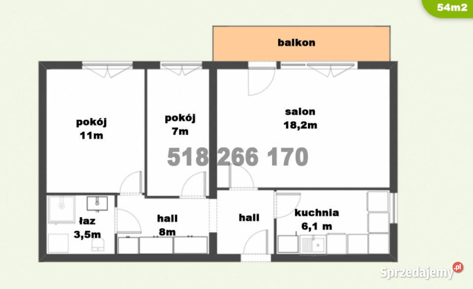 Rozkładowe 3 pokojowe Wysockiego Warszawa