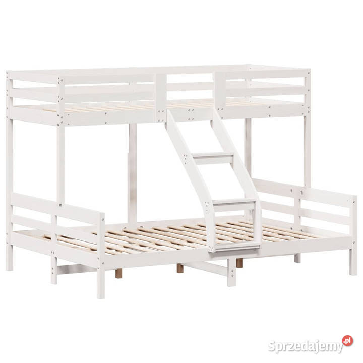 Łóżko piętrowe 90x200 białe lite drewno sosnowe mazowieckie