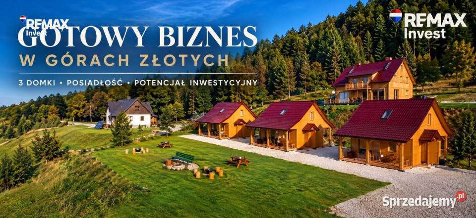 Posiadłość z bali z 3 domkami i gotowym biznesem Rok budowy 2022 Radochów sprzedam