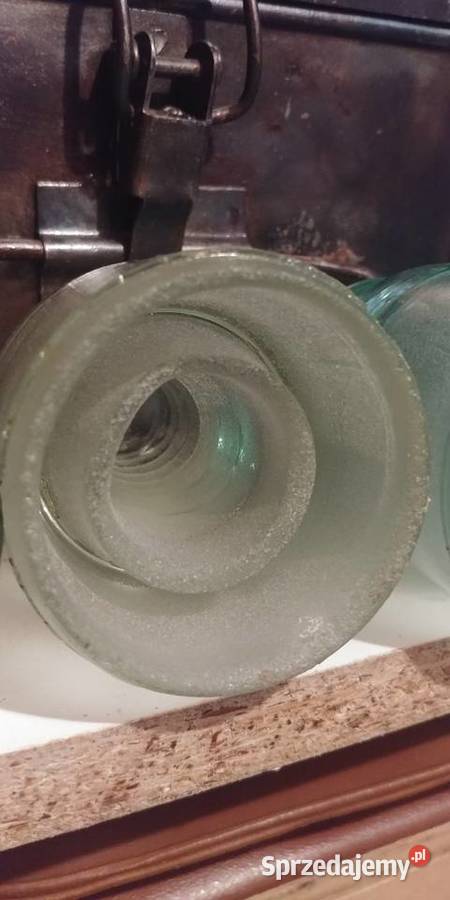 Izolatory szklane nawiercone pod lampy Porcelana i szkło Antyki, Sztuka, Kolekcje