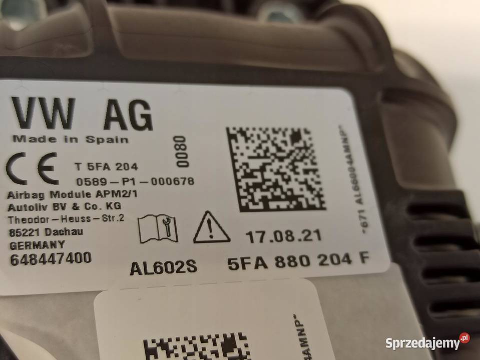 SEAT LEON IV PODUSZKA AIRBAG PASAŻERA 5FA880204F