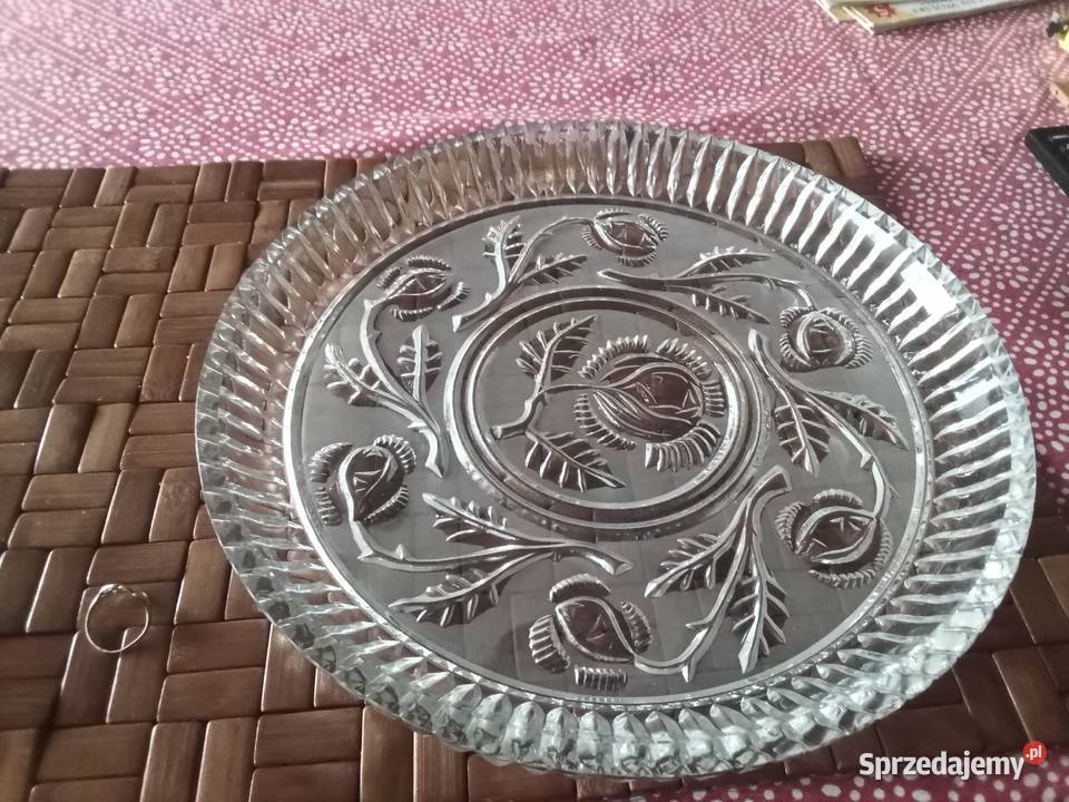 Prl taca szkło osty oset Hortensja art deco Łódź sprzedam