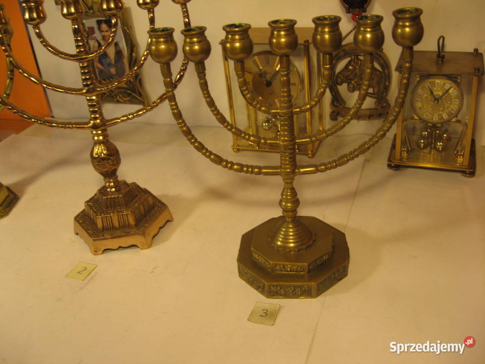 Mosiężny świecznik menora Mosiądz Kolekcja sprzedam
