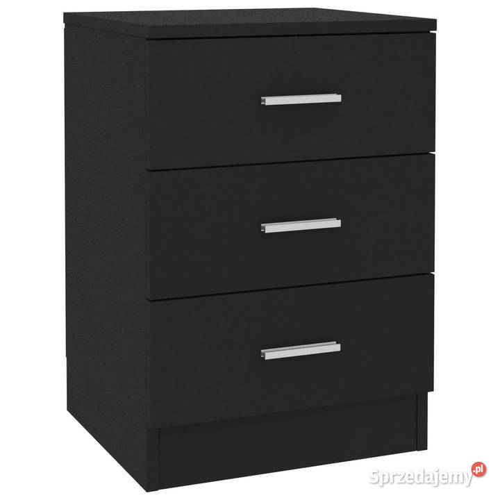 Szafki nocne 2 czarne 38x35x56 materiał Warszawa