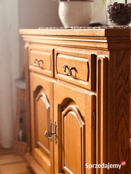 Pakowna komoda dębowa pod telewizor z Niemiec Komody