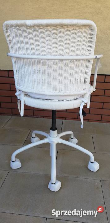 Krzesło biurowe białe metalowe Ikea fotel mazowieckie Sulbiny sprzedam