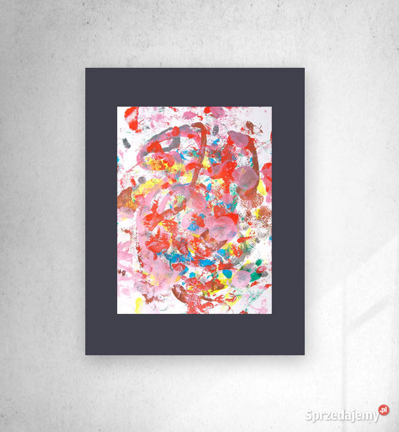 kolorowa abstrakcja A3 abstrakcyjny rysunek Kraków