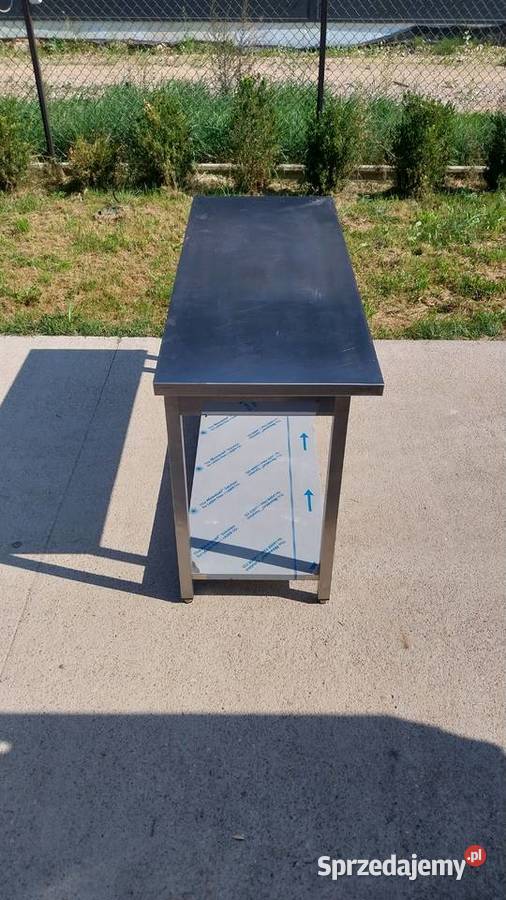 Stół ze stali z półką 150x60x90
