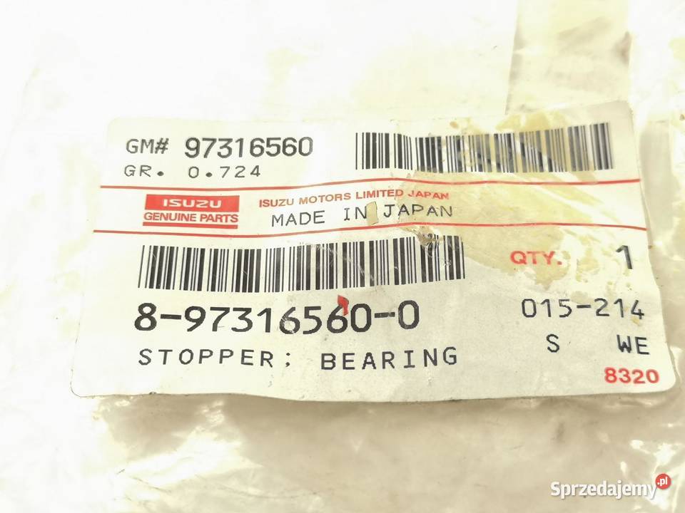 TULEJA ISUZU NKR77 NOWA ORYGINAŁ 97316560 lubelskie