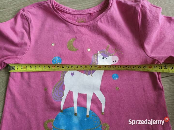 Bluzka koszulka dziewczęca na długi rękaw różowa