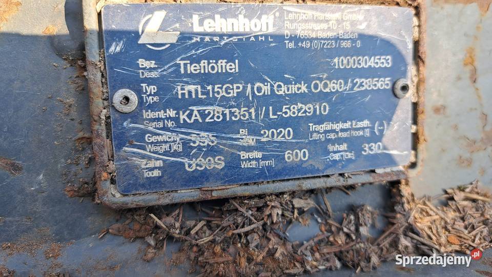 Łyżka Lehnhoff kopiaca 60 nowa mocowanie S60 Cieszyn