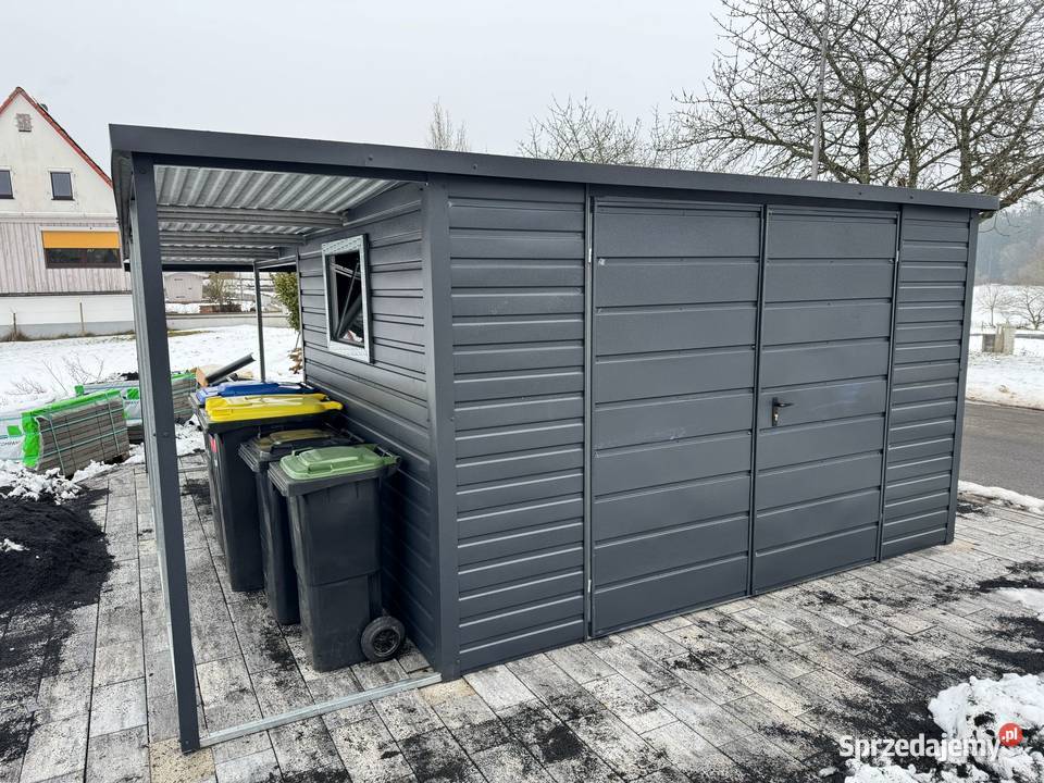 Garaż Blaszany 55 45 m z Wiatami Nowoczesny Pozostałe Kielce