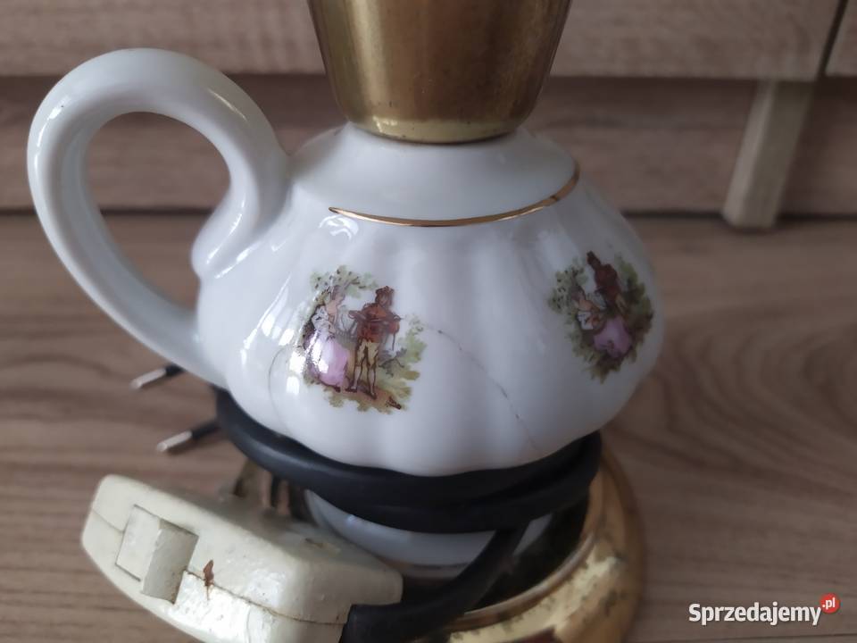 Lampka nocna stołowa ceramiczna Polam Poznań Pruszków