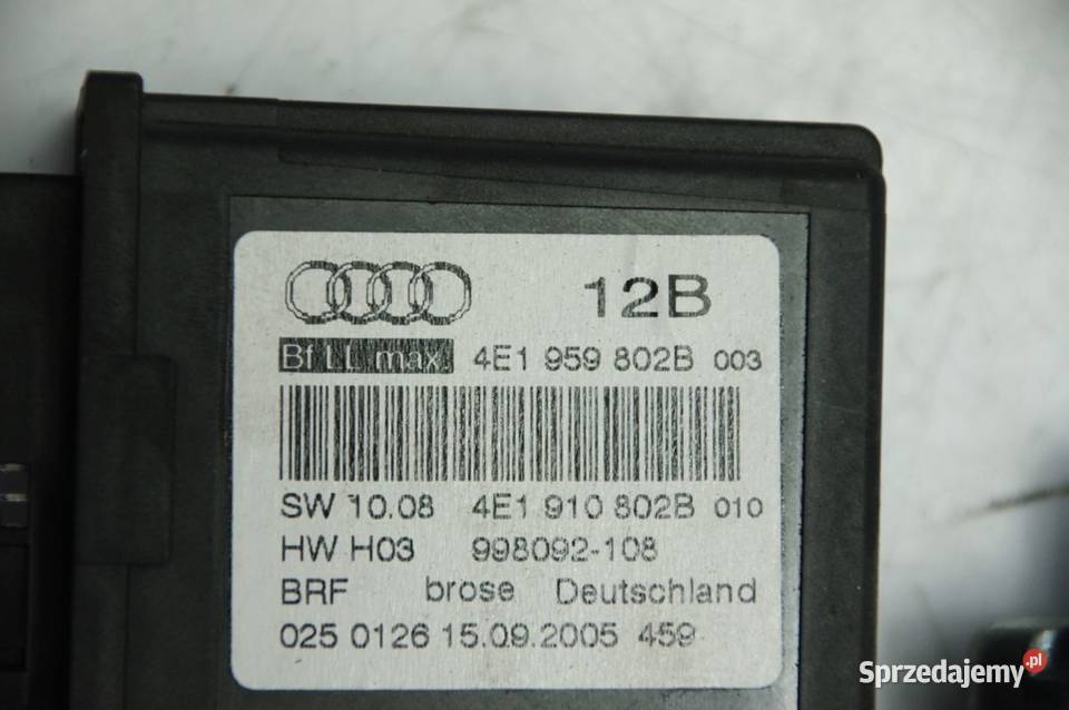 SILNICZEK SZYBY PP AUDI A8 D3 4E1959802B Lipno sprzedam