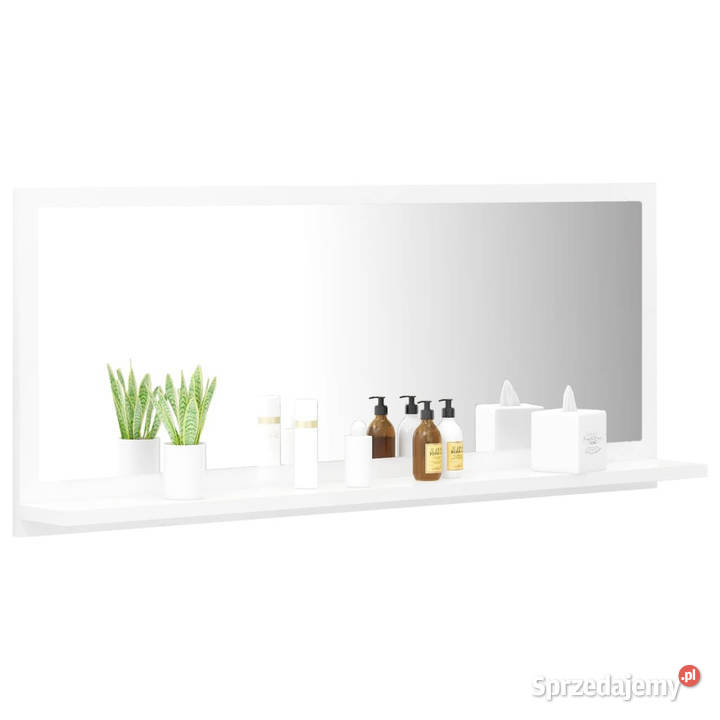 Lustro łazienkowe białe 90x105x37 materiał Łazienkowe