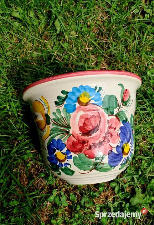 Duża Piękna Ceramiczna Niemiecka Doniczka Ulmer Świecie