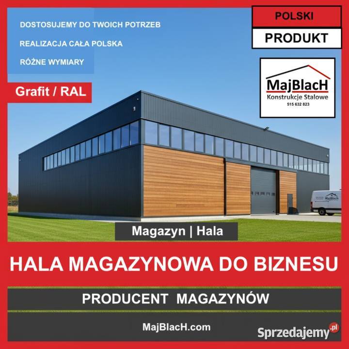 Duży Grafitowy Garaż Blaszany Wiata Hala Magazyn Toruń sprzedam
