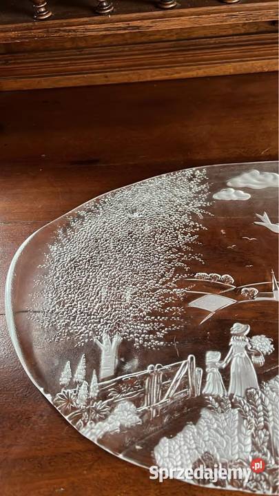 Taca Zabytkowa szklana patera firmy Costa Bodą Porcelana i szkło Gdańsk sprzedam