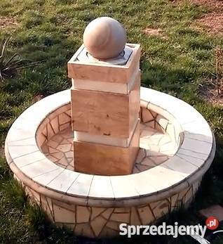Kamienna fontanna kula pływająca MARMUR GRANIT