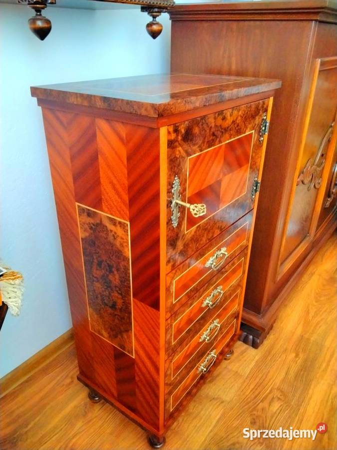 Komoda lite drewno politurowane fornir orzech 95cm Gdynia
