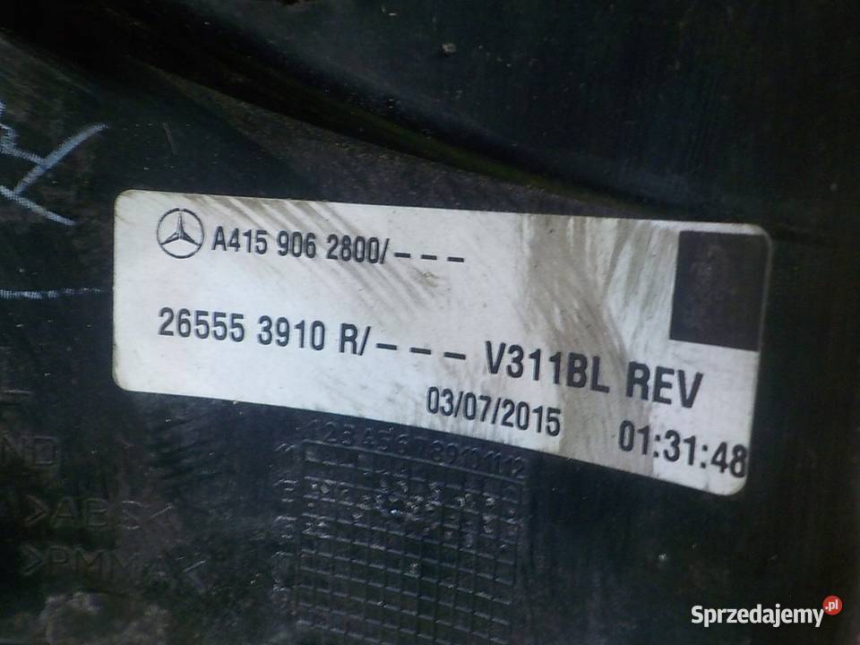 MERCEDES CITAN 15 CDI 15r VAN lampa lewa tyl osobowe mazowieckie Suków sprzedam