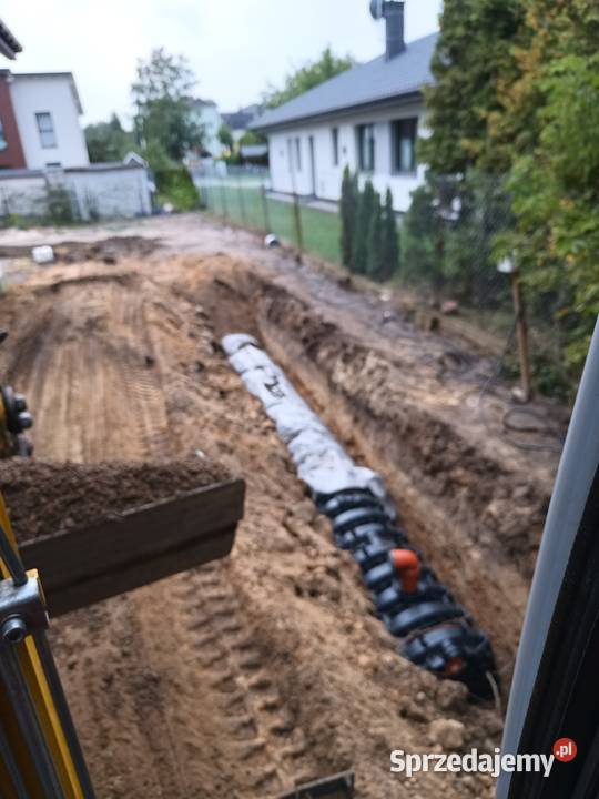 Odwodnienia drenaże studnie chłonne montaż mazowieckie Wolskie usługi budowlane