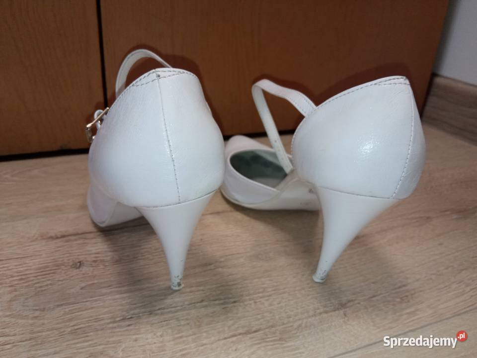 buty białe damskie ślubne szpilki obcas 8 39 lubelskie Puławy
