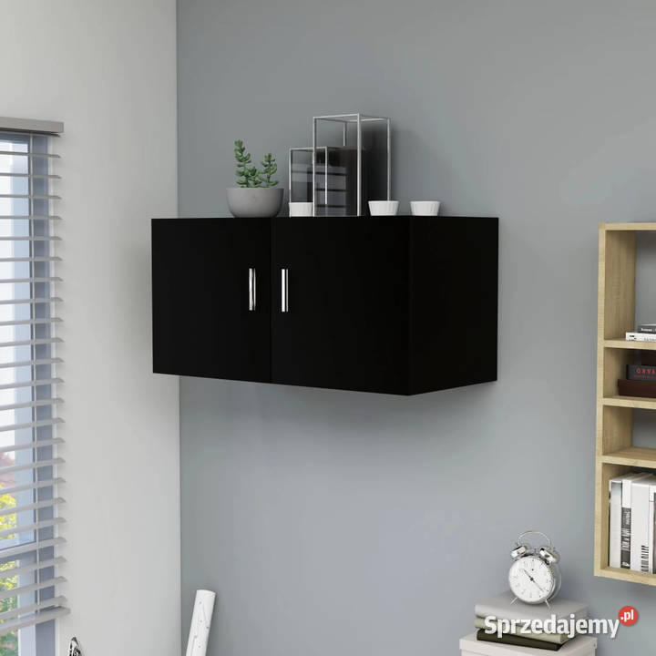 Szafka ścienna czarna 80x39x40 materiał Meble