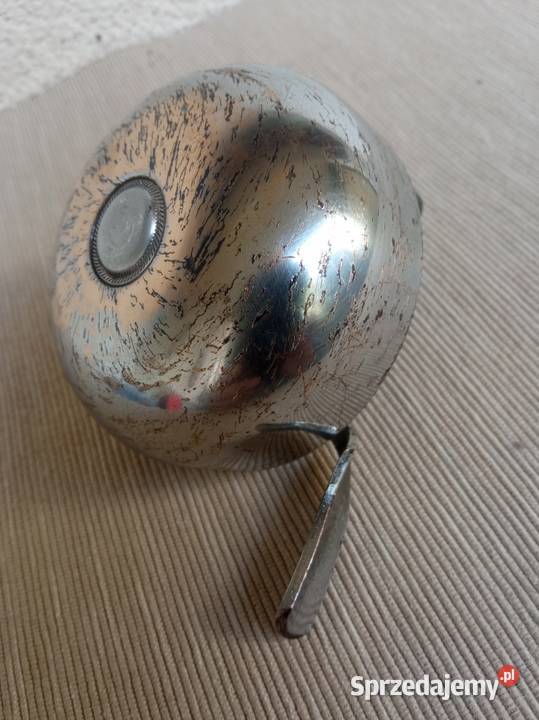 Przedwojenny metalowy duży dzwonek do roweru