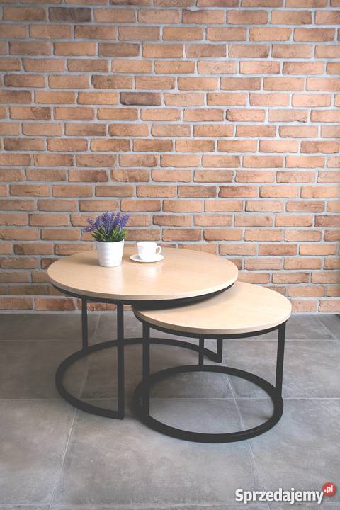 Stolik kawowy okrągły Komplet stolików kawowych Krosno