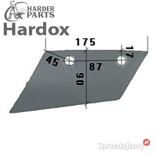 Lemiesz przedpłużka HARDOX 4032101L części do Suwałki