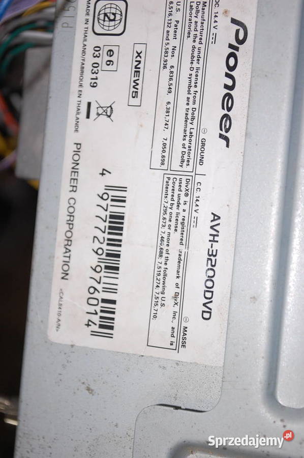 RADIO PIONEER AVH3200DVD 2 Din Dąbrowa Górnicza sprzedam