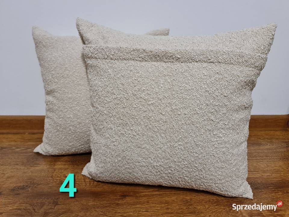 Poszewki na poduszki 40x40 BOHO beż bukla Kępno