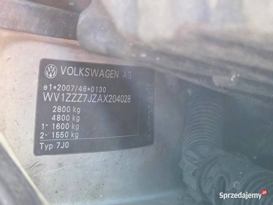 VOLKSWAGEN TRANSPORTER ZS934MN T5 TDi 2010 300000km