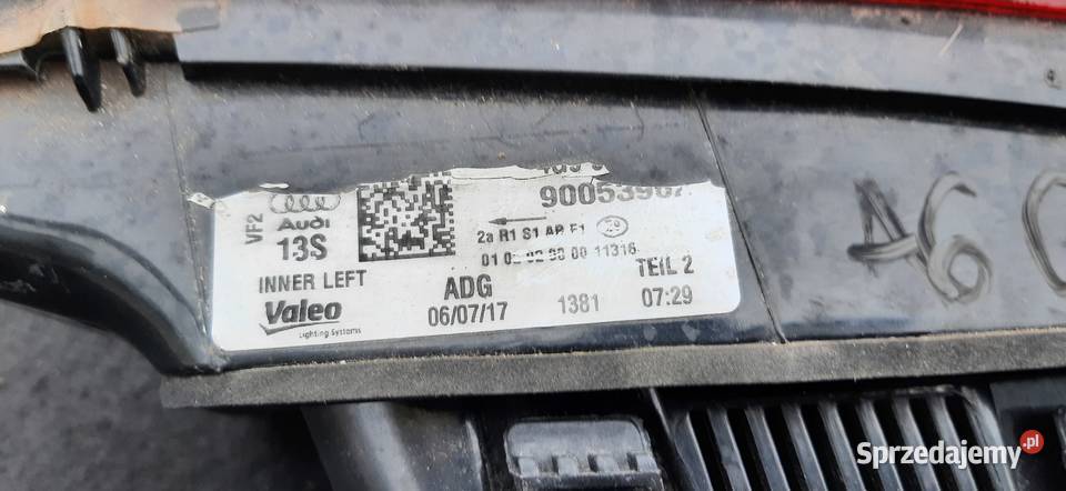 AUDI A6 C7 LIFT KOMBI LEWA LAMPA TYŁ LED osobowe Kościerzyna