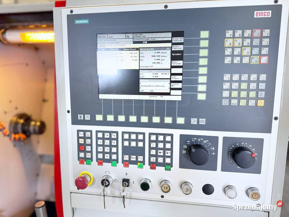 Tokarka CNC EMCO TURN 345 II podajnik oś C z Zabór