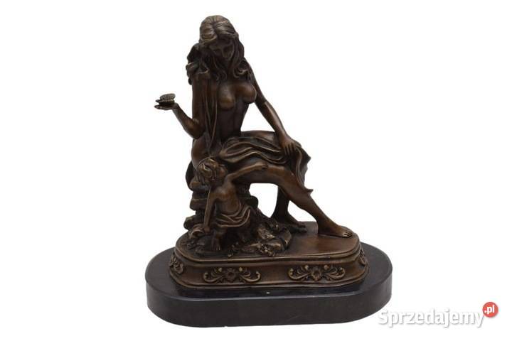 AKT KOBIETY Z ANIOŁEM figura Rzeźba z brązu Brąz Kraków