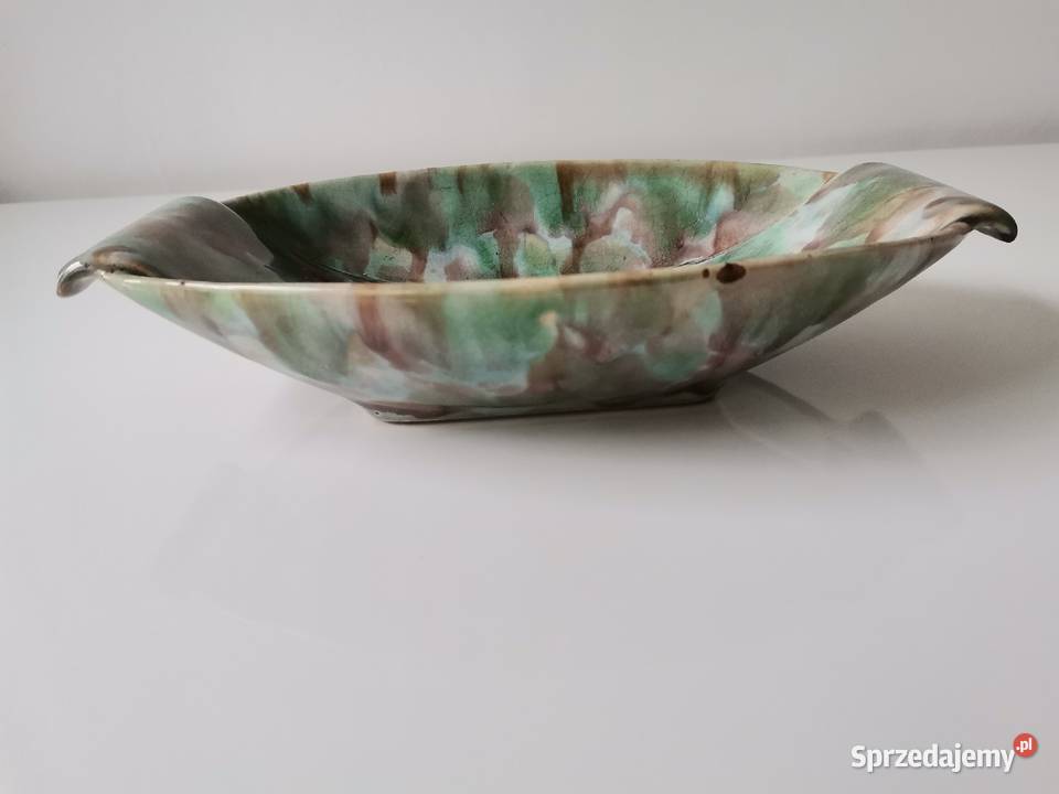 Stara patera Chmurka fajans Włocławek PRL 1950 Porcelana i szkło Katowice