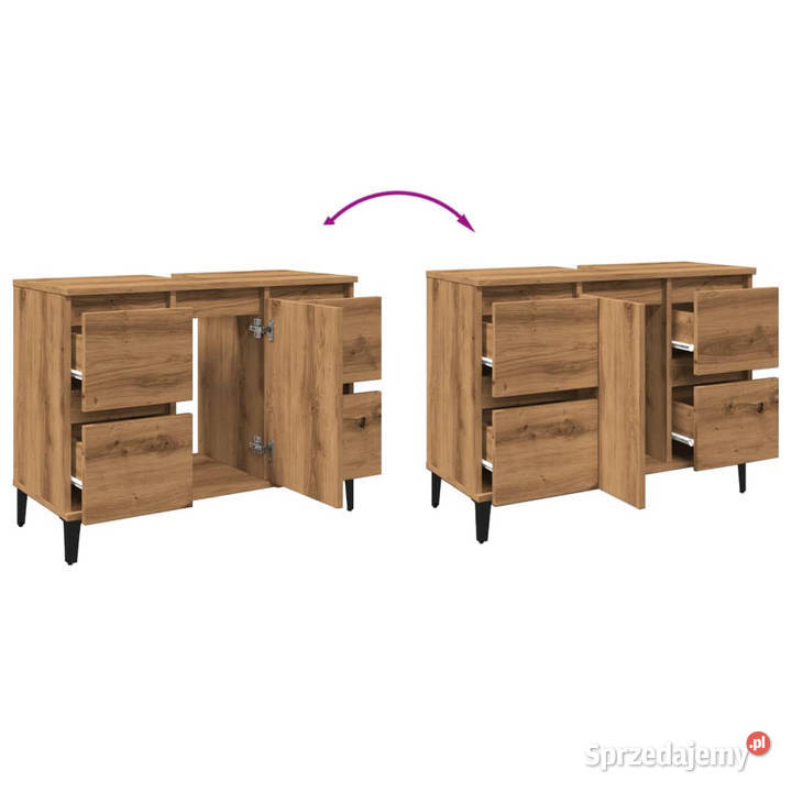Szafka pod umywalkę dąb artisan 80x33x60 mazowieckie Warszawa
