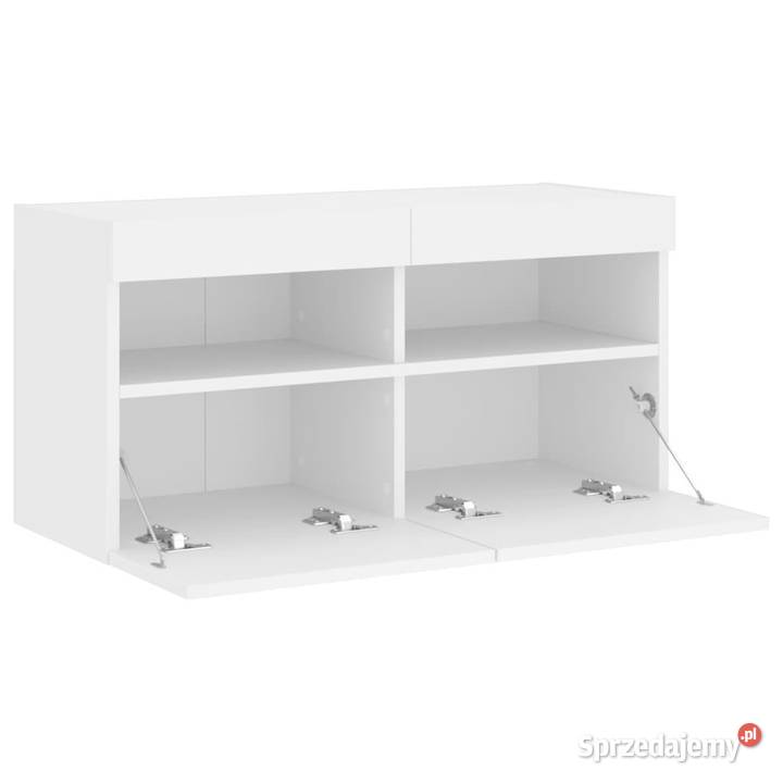 Ścienna szafka TV z LED biała 80x30x40 WM837197 sprzedam