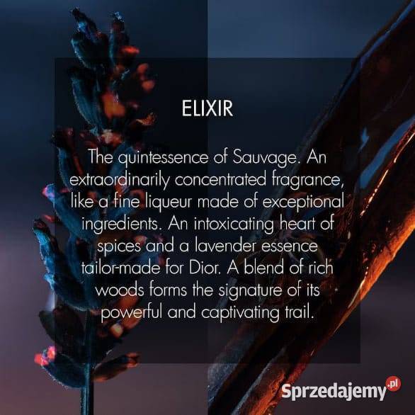 Perfumy męskie Dior Sauvage Elixir najmocniejsza Białystok