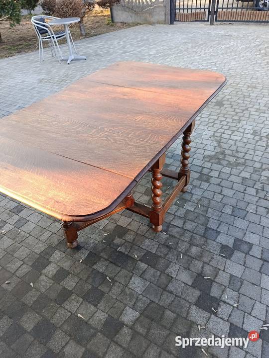 Stół dębowy rozkładany ciężki Lipno